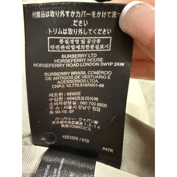 Burberry Beige Cotton Trench Coat With Button Closure & Belted Back - Picture 12 of 16